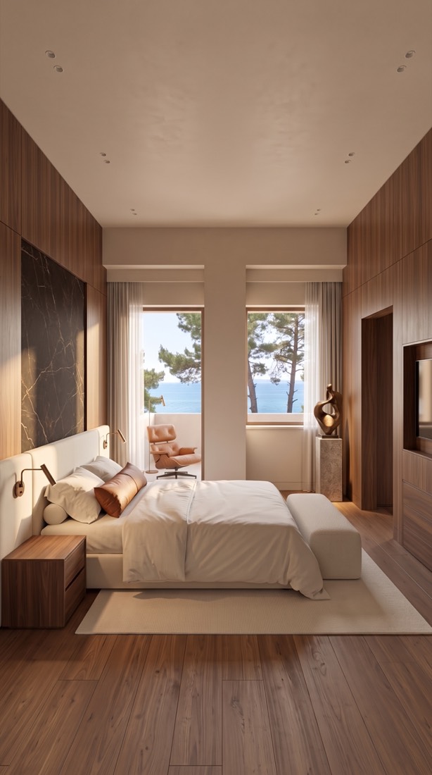 Villa ebeveyn yatak odası tasarımı